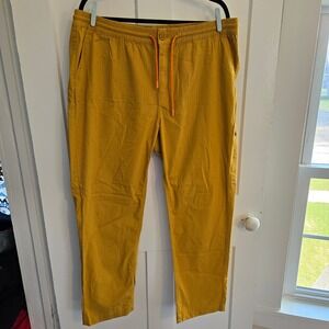 Cotopaxi Veza Adventure Pants Mens XL Mustard Yellow Ripstop Joggers Outdoor